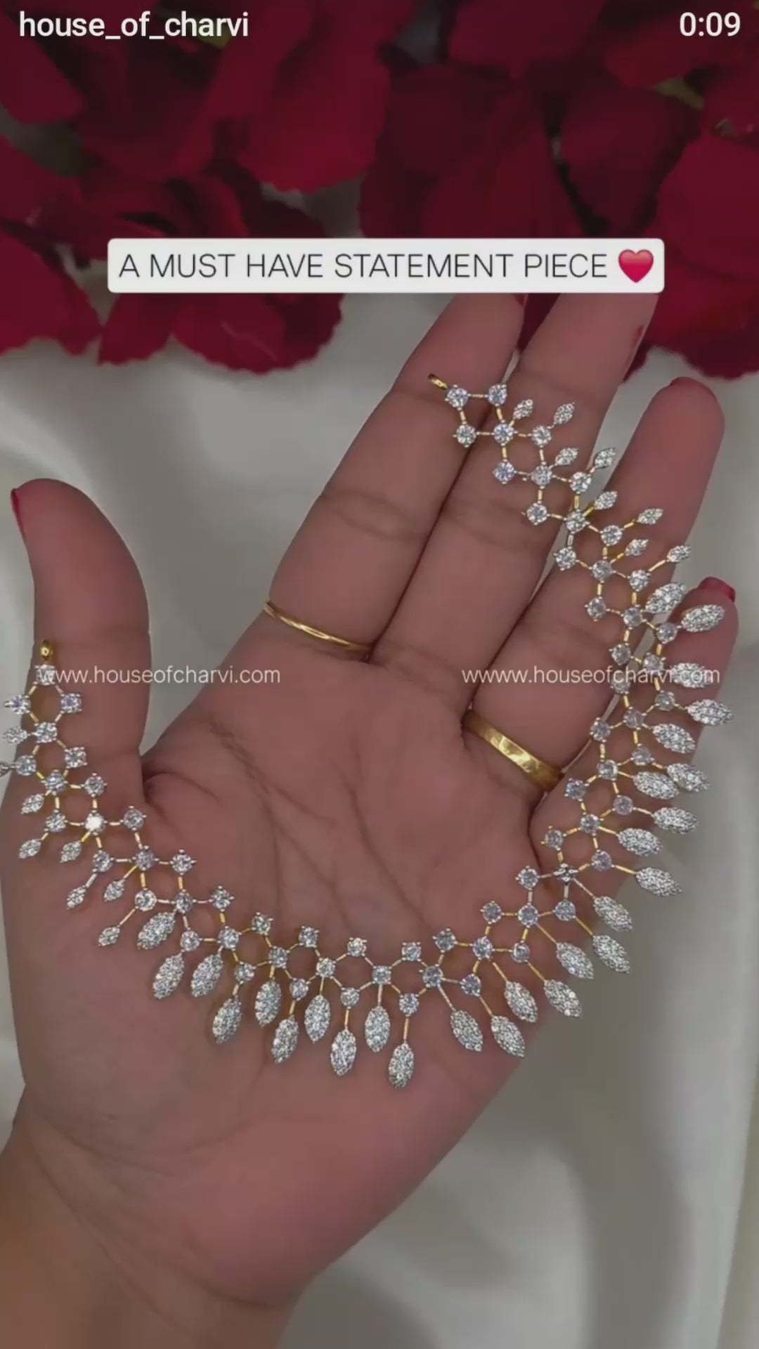 CZ Marquise Leaf Necklace Set