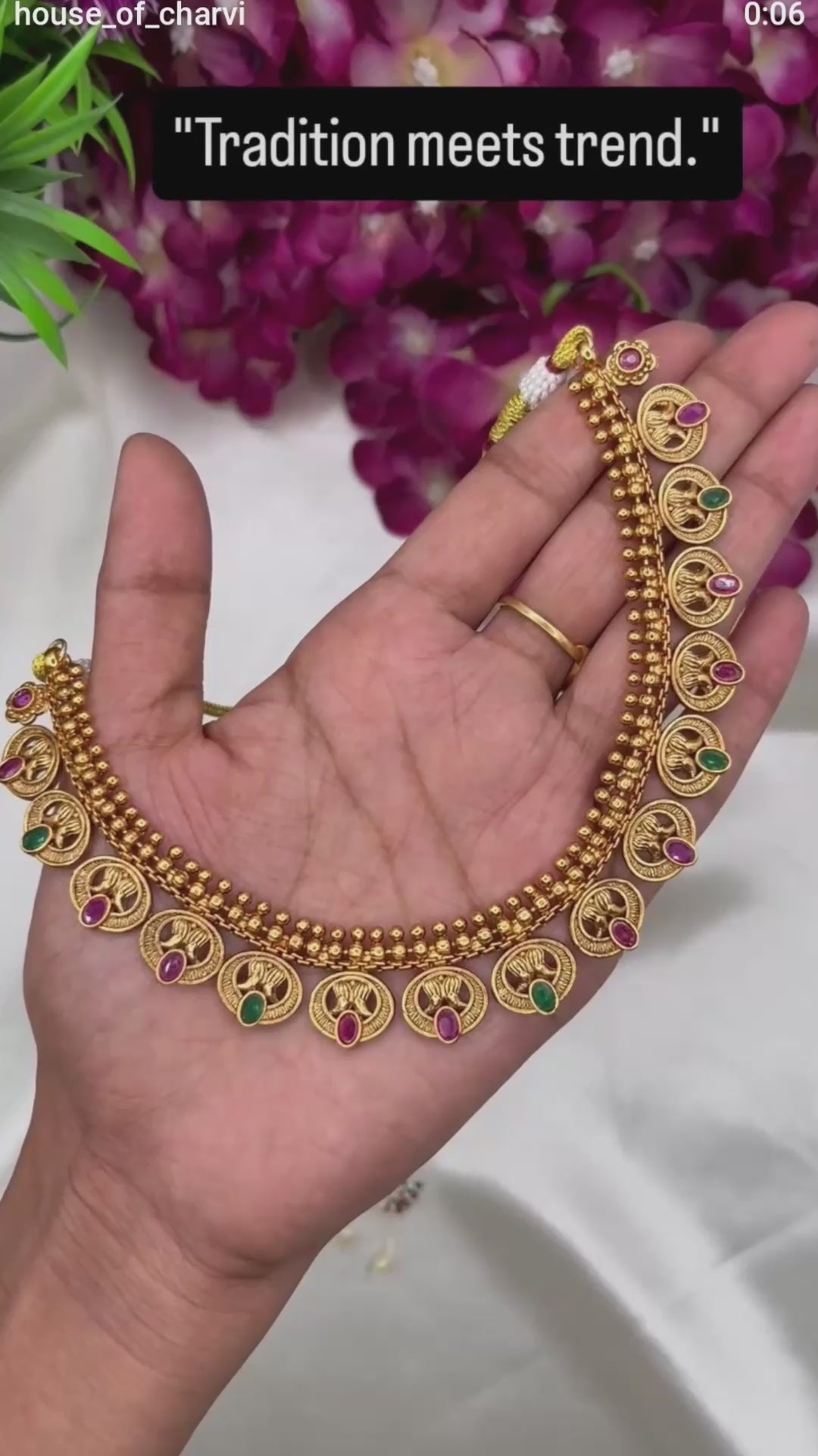 Dual Tone Coin Antique Choker Set