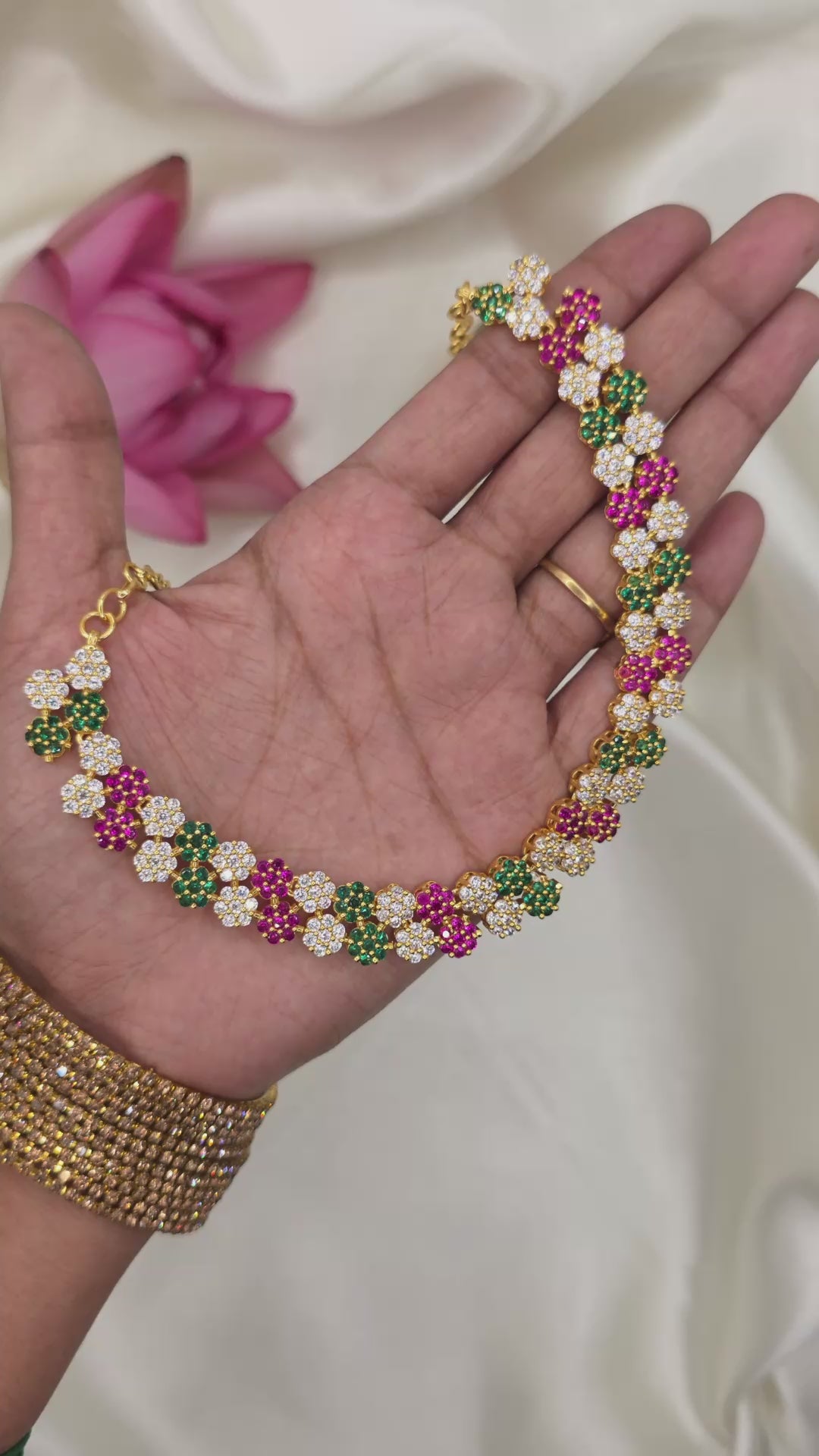 Multicolor Floral Blossom Necklace