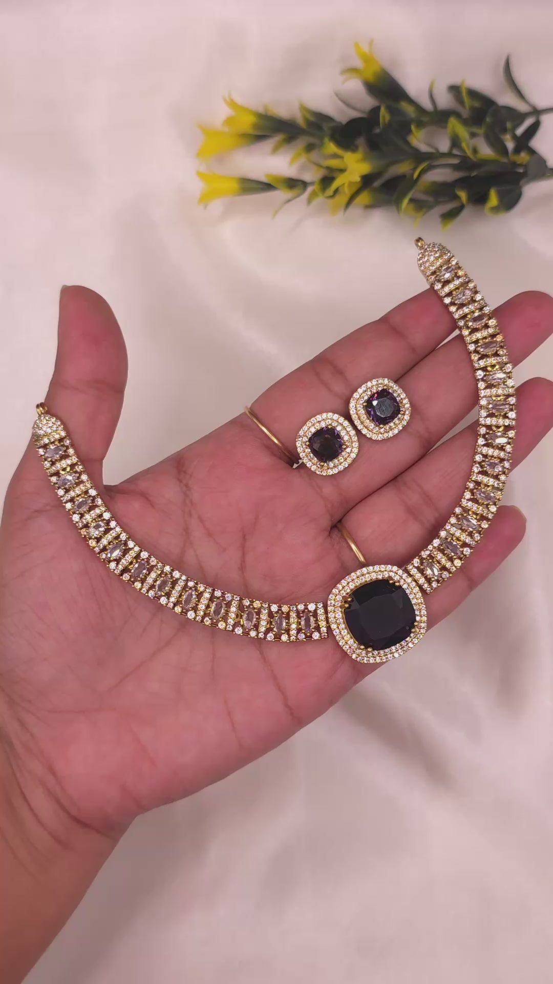 Amethyst Purple Stone Classic Set