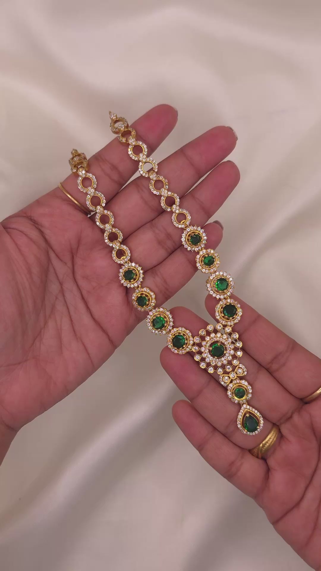 Emerald Green CZ Necklace Set