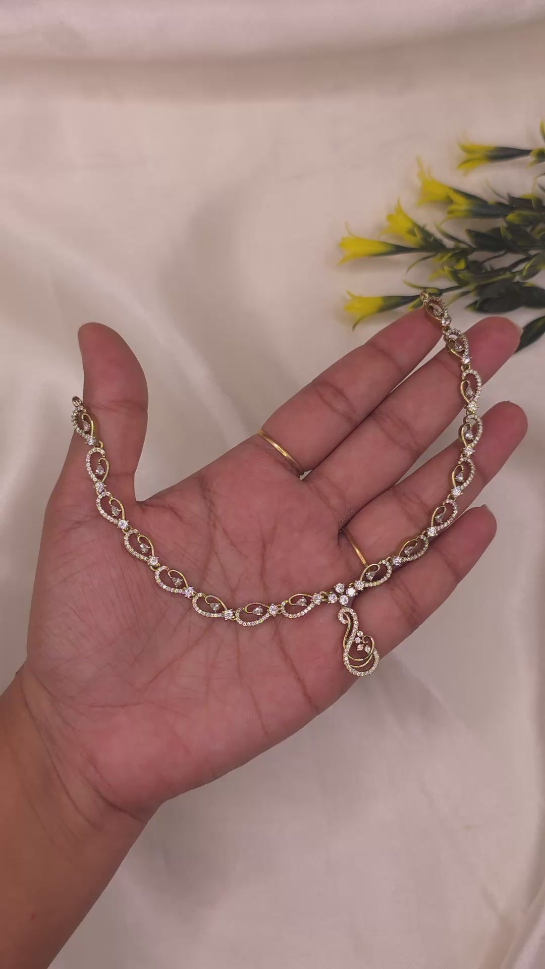 CZ Infinity Necklace Set
