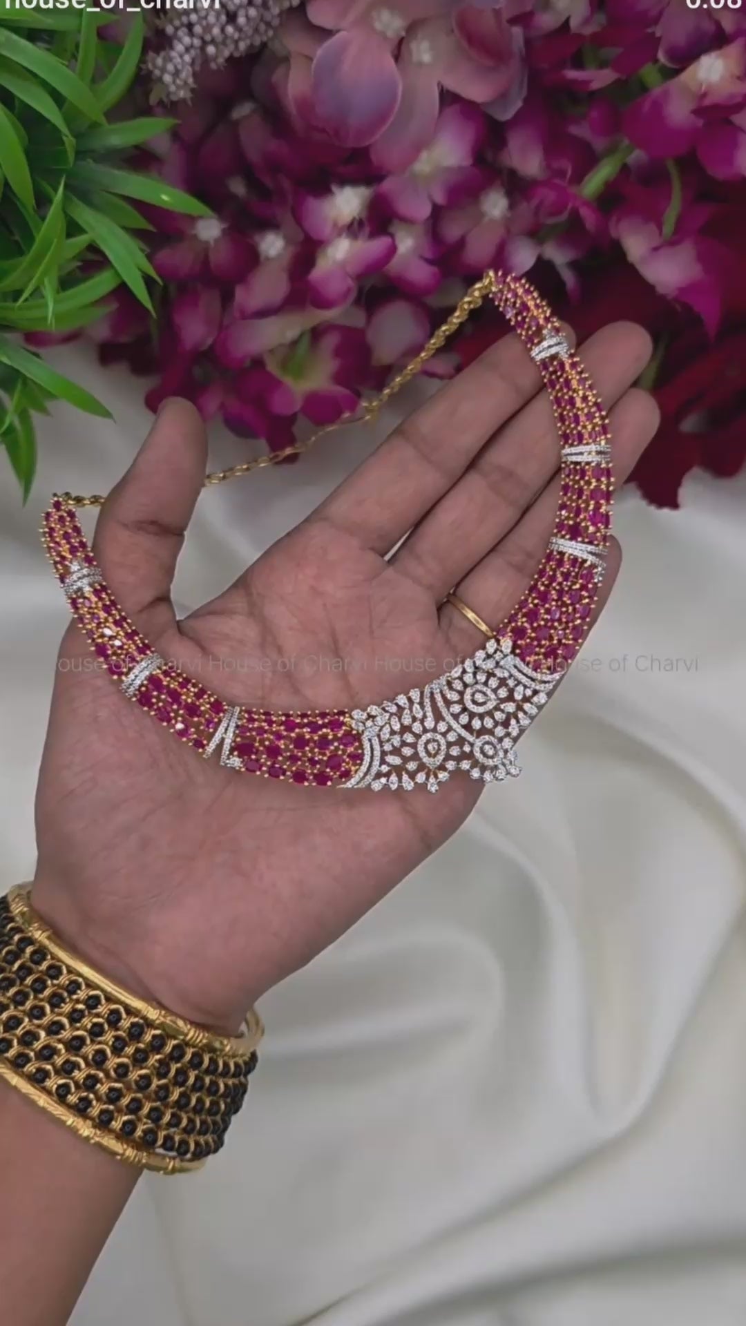 Royal Ruby Crown Hasli Necklace