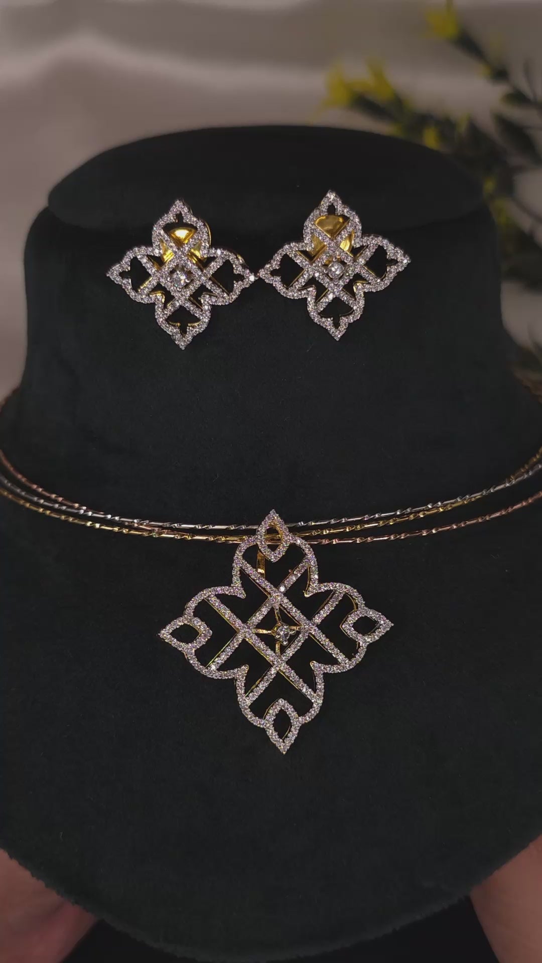 Infinity CZ Pendant Set
