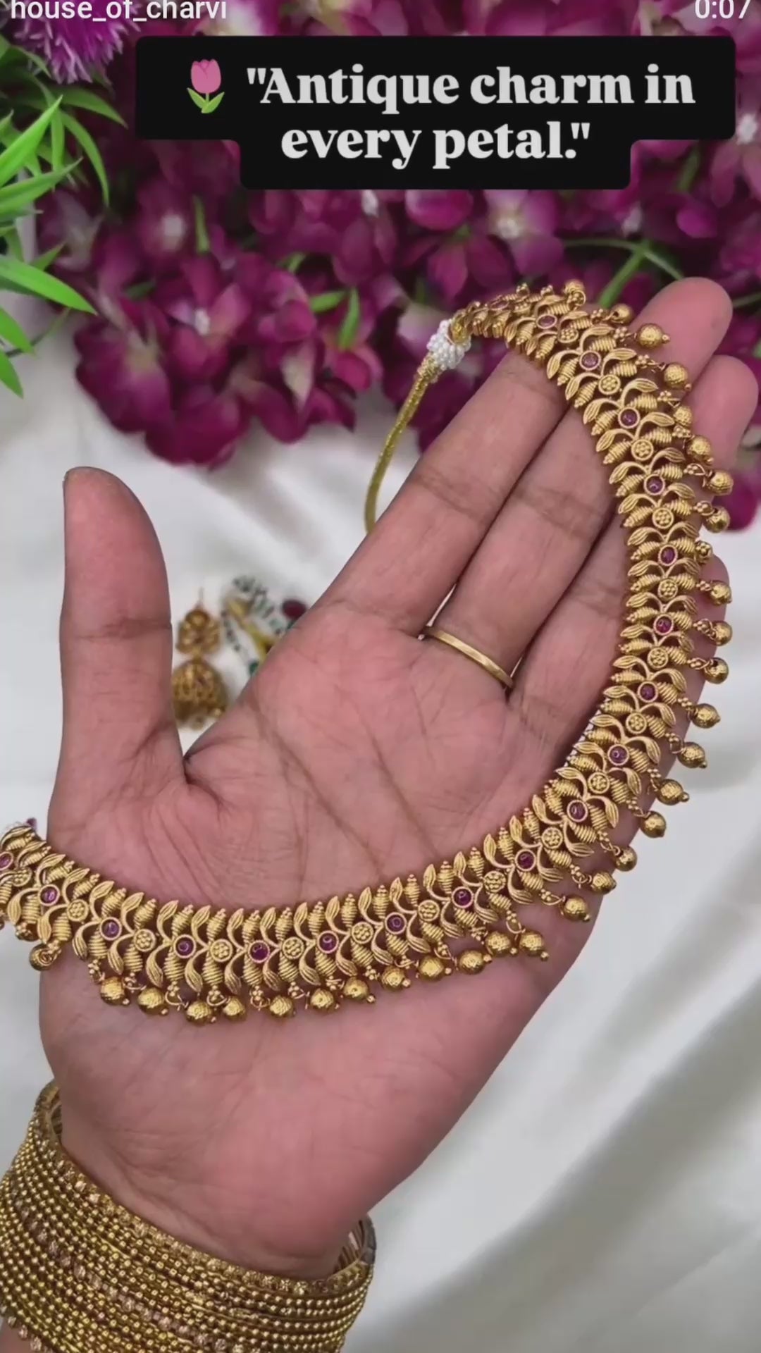 Antique Ruby Vine Necklace