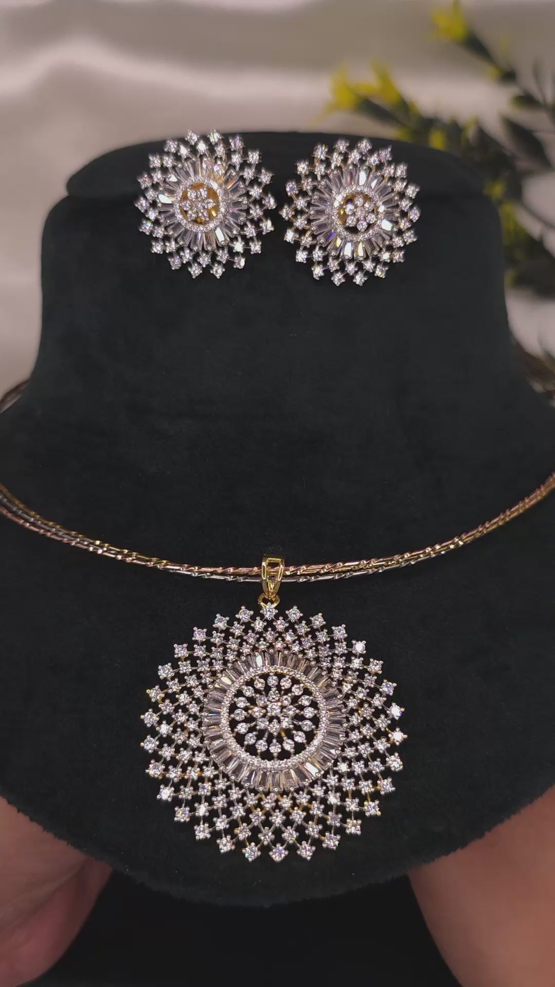 Radiant CZ Pendant Set