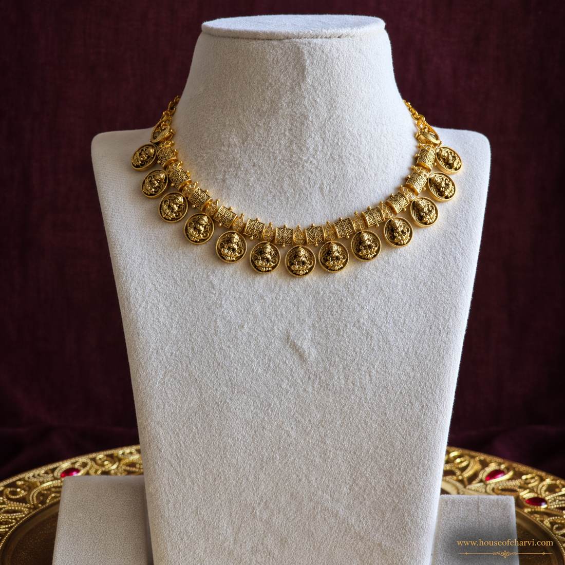 Lakshmi Coin Statement Neckset