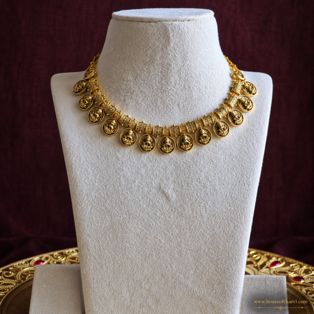 Lakshmi Coin Statement Neckset