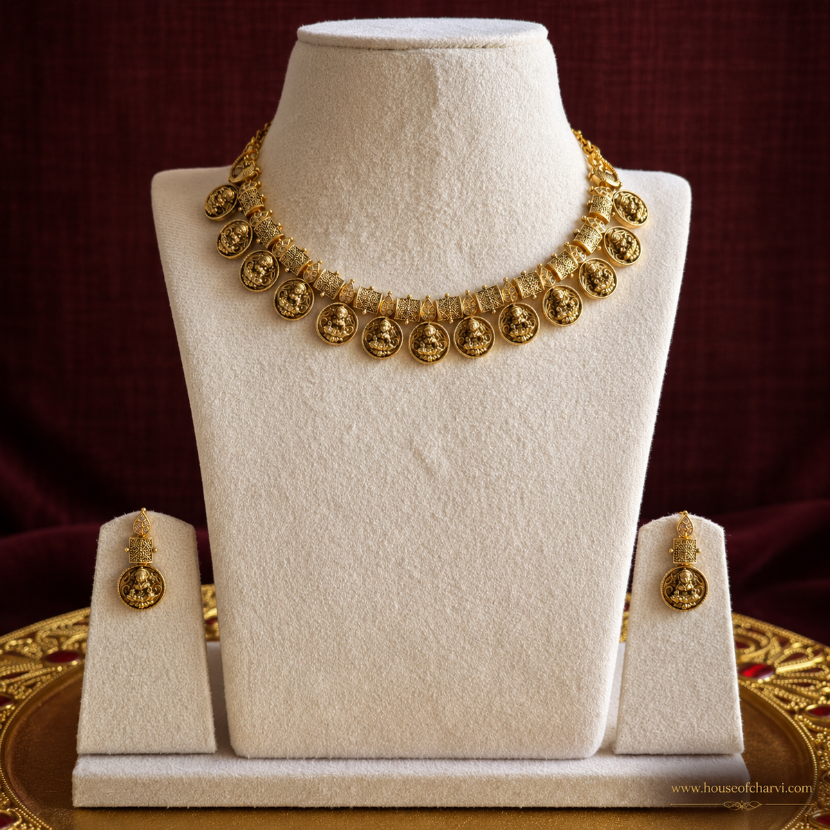 Lakshmi Coin Statement Neckset