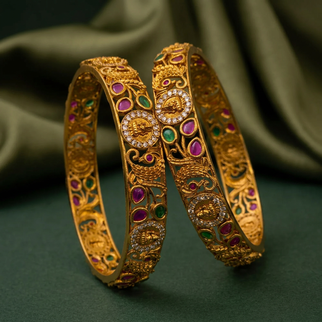 Divya Lakshmi Peacock Bangles