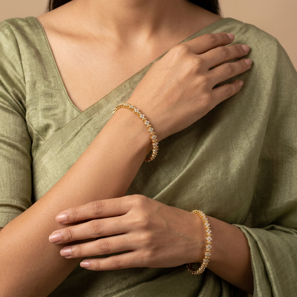Diamond Hexa Bangles